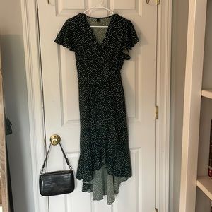 Polka dot wrap dress